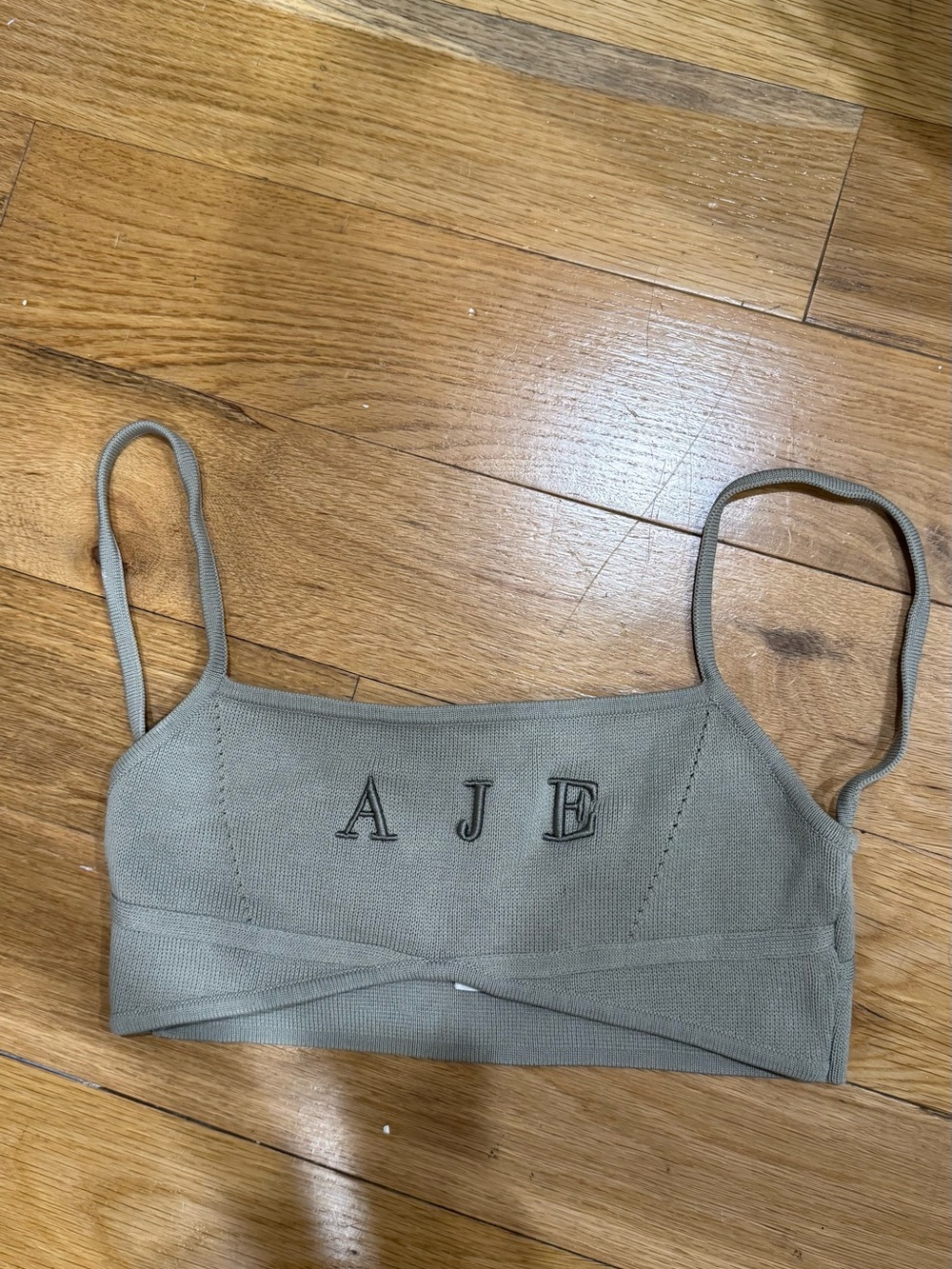 AJE embroidered crop top